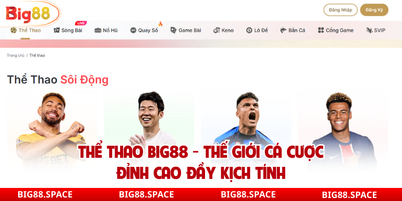 Sảnh cá cược thể thao BIG88 uy tín, chất lượng
